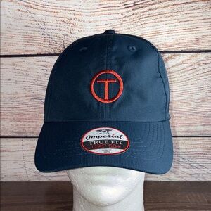 NWT Imperial True Fit UPF 50+Navy Blue Cap with T Logo